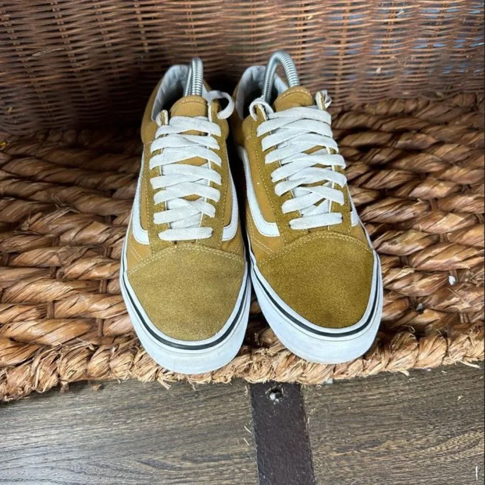 Vans Sz 8 Men's Yellow Low Top Lace Up Sneakers‎